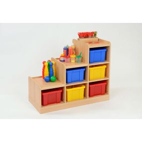 Tiered Access Unit with 6 Trays Left Hand Tiered | Creative Activity