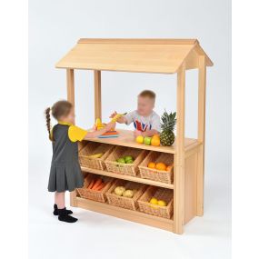Shop Canopy with Angled Tidy with Wicker Baskets | Creative Activity