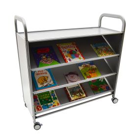 CalStor Library Unit c/w 3 tilted shelves - Silver frame | Creative Activity