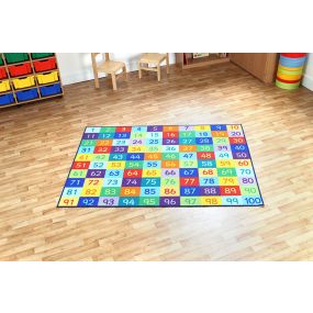 Rainbow Numbers Carpet (1-100) | Creative Activity