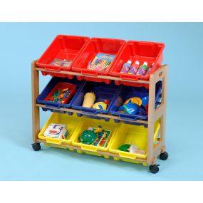 Single Tidy Trolley with 9 Tubs | Creative Activity