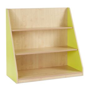 Single sided library unit with 2 fixed shelves - Lime | Creative Activity