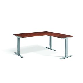 Vermont Corner height Adjustable Desk Silver Frame 1800 x 1600mm | Creative Activity