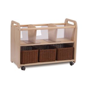 Mobile Clear View Storage Unit with 3 Baskets | Creative Activity