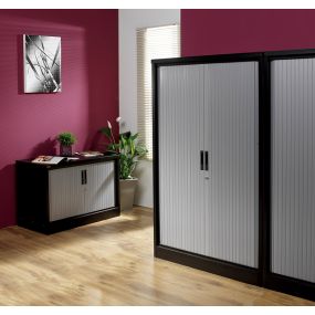 Lugano Side Tambour Storage Cupboard W1003 x D507 x