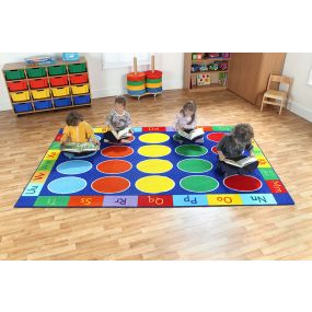 Rainbow ABC Rectangle Carpet | Creative Activity