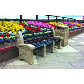 Stone Effect Premier Seat (With Back) 4 Seater | Creative Activity