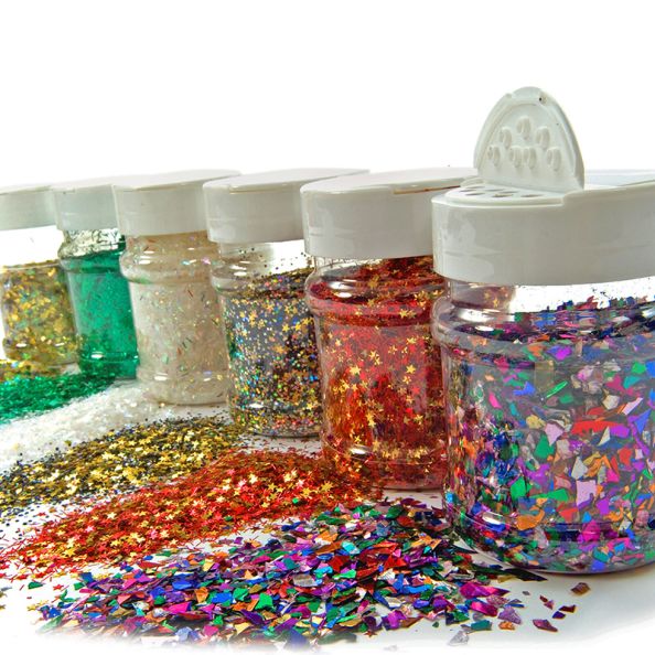 Assorted Glitter Shapes Class Set 6pk | Creative Activity