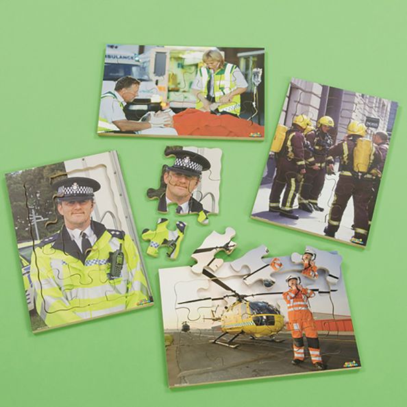 People Who Help Us Photographic Puzzle Set 4pk | Creative Activity
