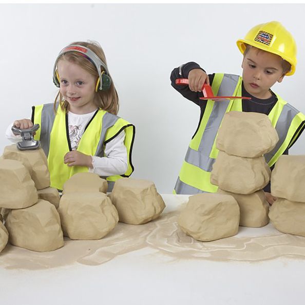 Role Play Stone Foam Building Bricks 9pk | Creative Activity