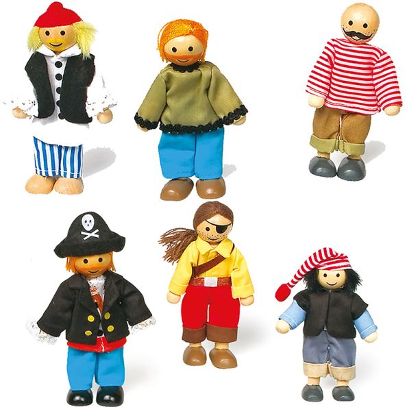Small World Pirate Dolls 6pcs | Creative Activity