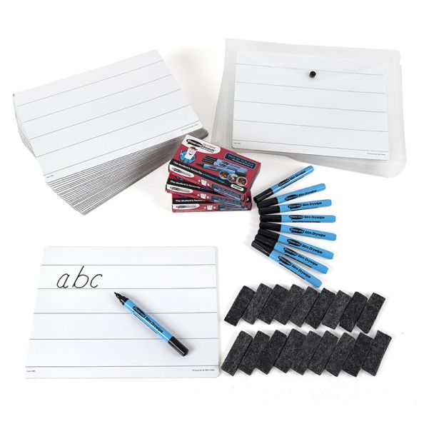 Wipe Clean Whiteboard Class Kit 30pk