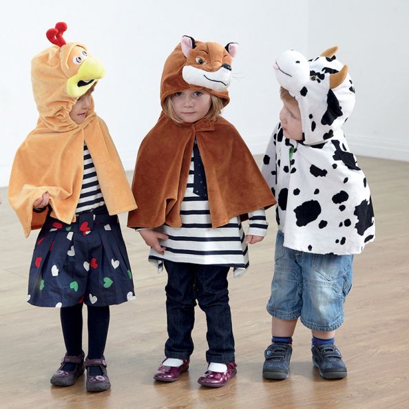 Role Play Dressing Up Animal Capes 4pk Farmyard | Creative Activity