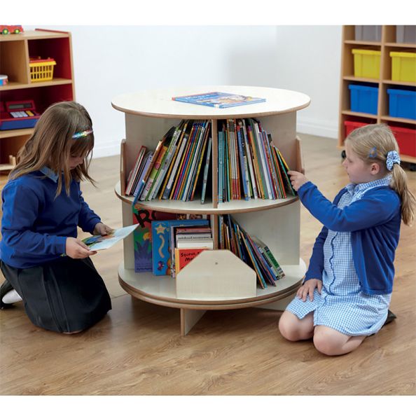 Two Level Rotating Bookcase Centre D75 x H82cm | Creative Activity
