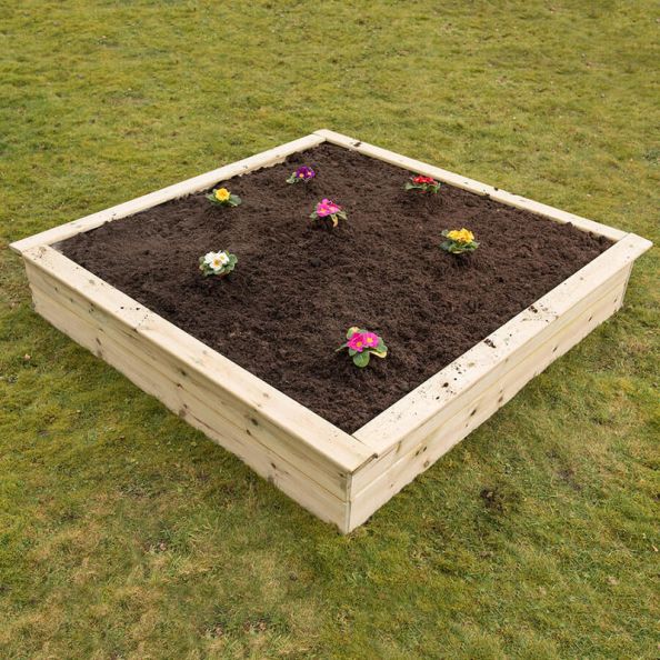 Wooden Square Sand Box and Planter | Creative Activity