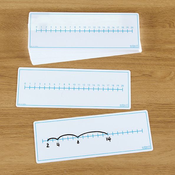 Dry Wipe Double Sided Number Line Board 30pk | Creative Activity