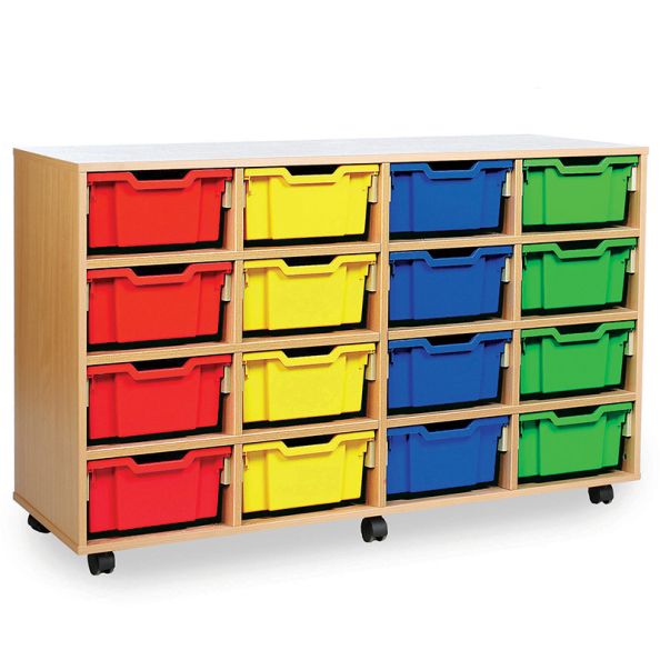 Mobile Tray Storage Unit With 16 Deep Trays | Creative Activity