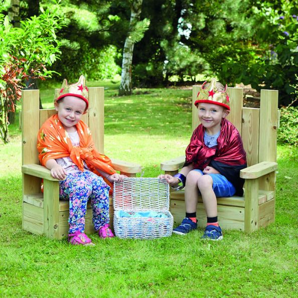 Outdoor Wooden Thrones 2pk | Creative Activity
