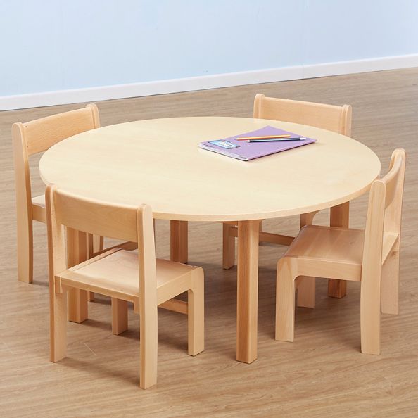 Beech Veneer Circular Table & Chairs | Creative Activity