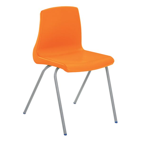 Metalliform NP Chair Seat Ht 460mm Orange Black Frame | Creative Activity
