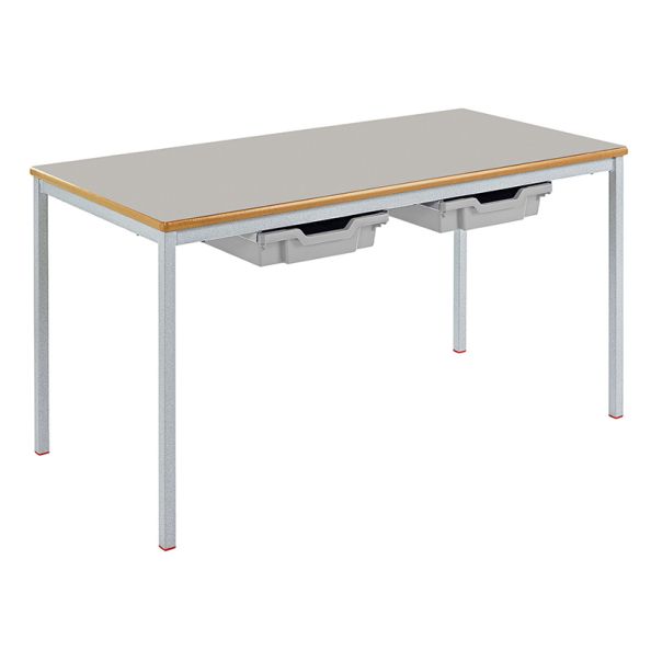 Rect Tray Table L110cm H53cm Grey Top Beech MDF Edge Blue | Creative Activity