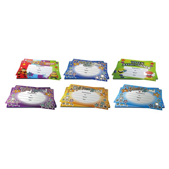 Assorted Sparkly Certificates 120pk | Creative Activity
