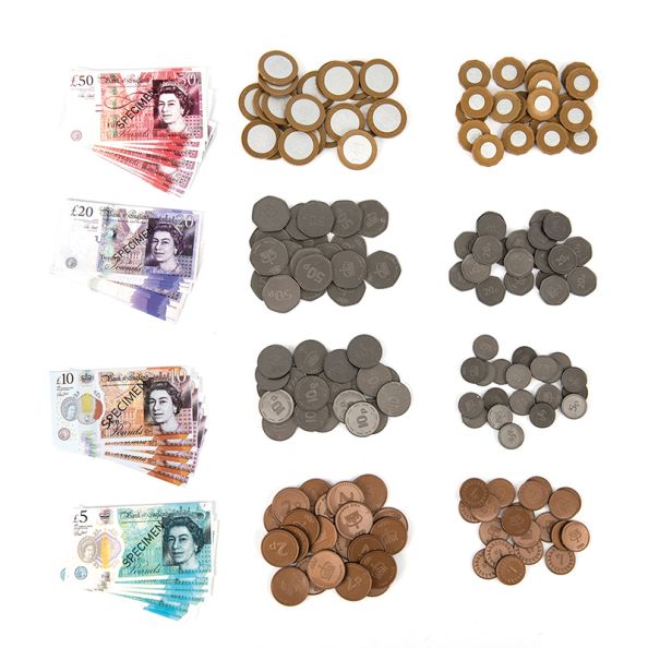 Plastic Money Coins (160) and Notes (32) | Creative Activity