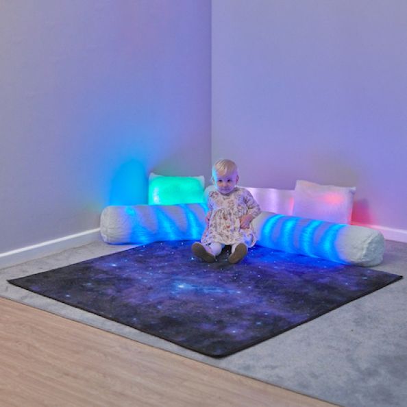 Rechargeable Sensory Fibre Optic Sparkle Rug 150cm