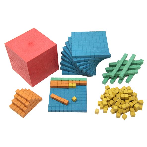 RE-Wood Dienes Base Ten Set - 5 Colours | Creative Activity