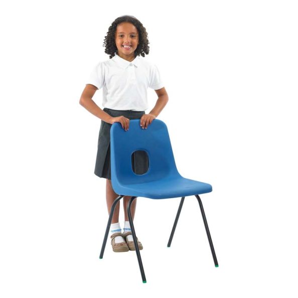 Hille Series E Class Chairs Seat height 260mm Acid Green | Creative Activity
