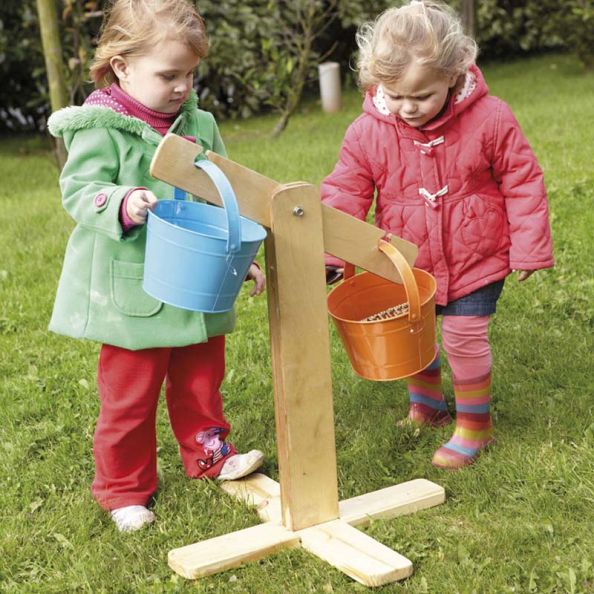 Outdoor Wooden Scales and Bucket Set | Creative Activity