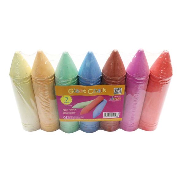 Bright Ideas Giant Pavement Chalk Sticks Assorted | Creative Activity