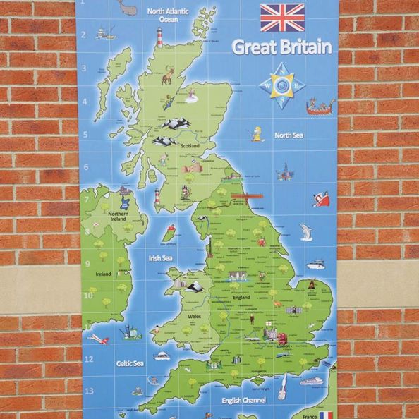 Map of the UK Outdoor Classroom Map W0.45 x L0.8m | Creative Activity