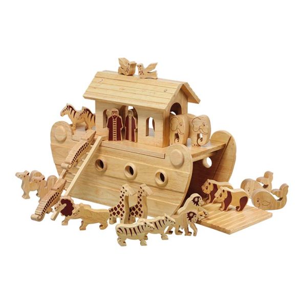 Classic Wooden Noah's Ark Small World Set | Creative Activity