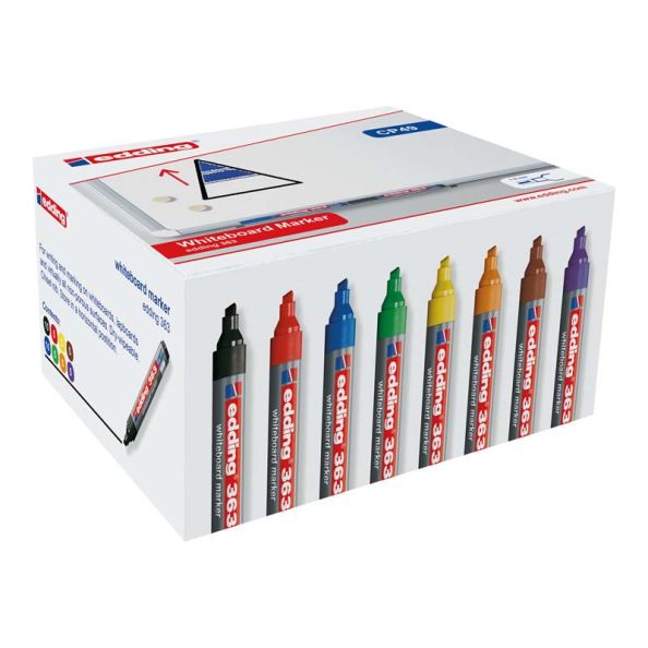 edding363 Board Marker - Chisel Tip 50pk Multicoloured | Creative Activity