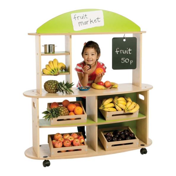 Millhouse Mobile Wooden Role Play Market Stall | Creative Activity
