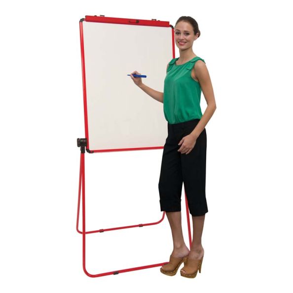 UltraMate Magnetic Flipchart Easel Red