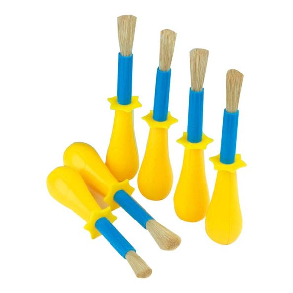 Jumbo Non-Roll Easy Grip Children's Paint Brushes 10pk | Creative Activity