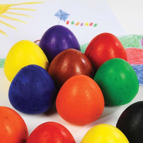 Scola Chubbi Egg Crayons Assorted | Creative Activity