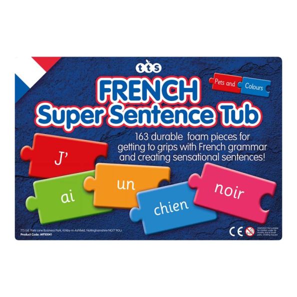 French Pets And Colours Foam Sentence Building Pieces | Creative Activity