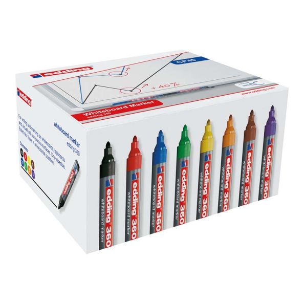 edding360 Board Marker - Black Bullet Tip 10pk | Creative Activity