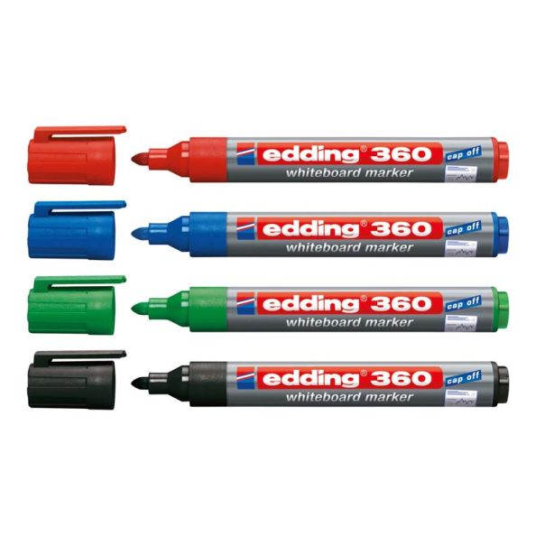 edding360 Board Marker Bullet Tip 100pk 4 Assorted Colours | Creative Activity