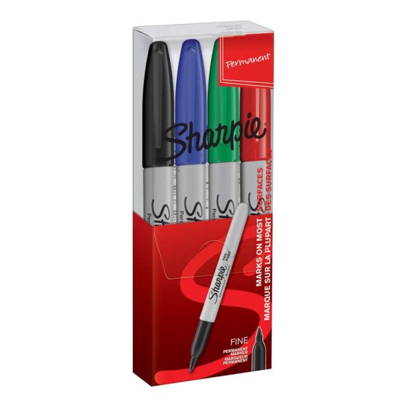 Sharpie Permanent Marker Pens 12pk Black | Creative Activity