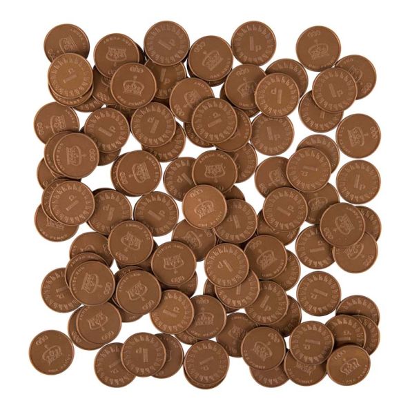 Plastic Play Money Coins Â£1 - 100pk | Creative Activity