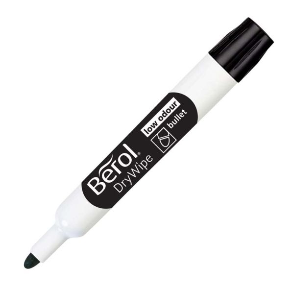 BerolÂ® Drywipe Markers Bullet Tip Assorted Colours 48pk | Creative Activity