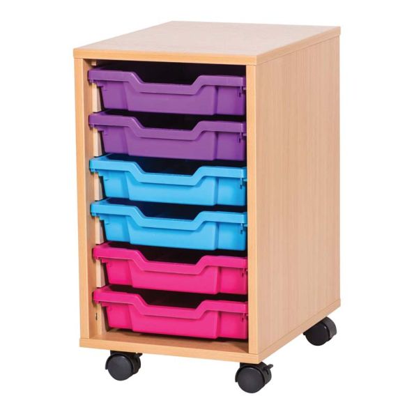 6 Tray storage unit supplied with trays Lime | Creative Activity
