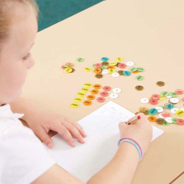 Coloured Plastic Place Value Counters 990pcs | Creative Activity