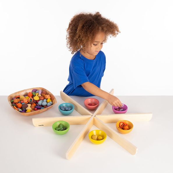 Rainbow Wooden Bowls