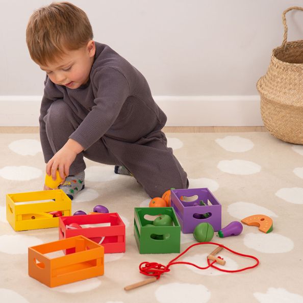 Wooden Sorting Fruit & Vegetable Crates