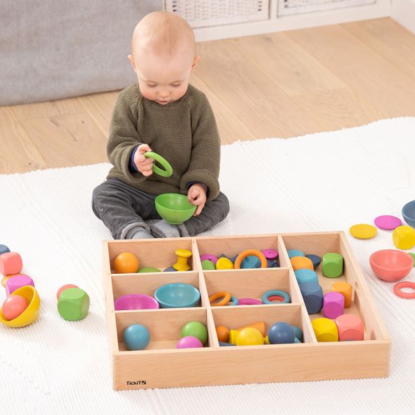 Wooden Sorting Tray - 7 Way